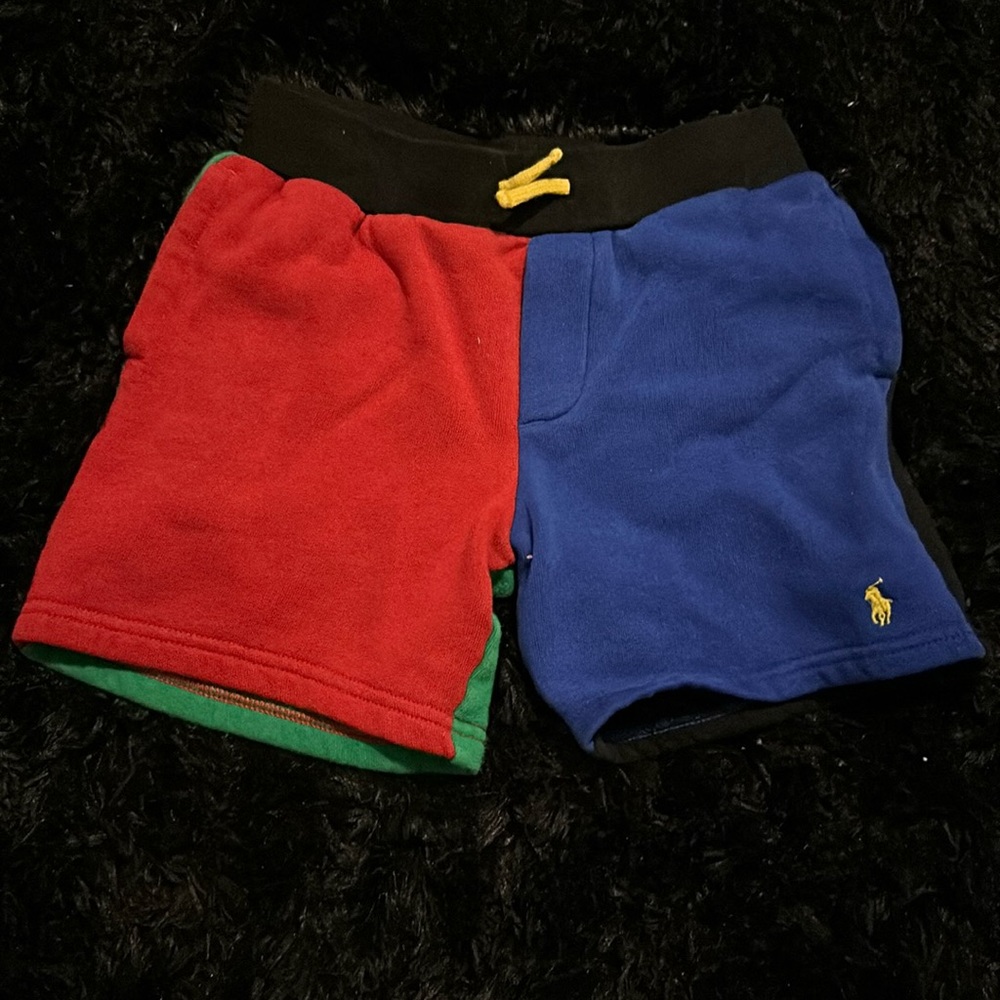 Polo by Ralph Lauren Colorblock Red & Blue Kids Shorts